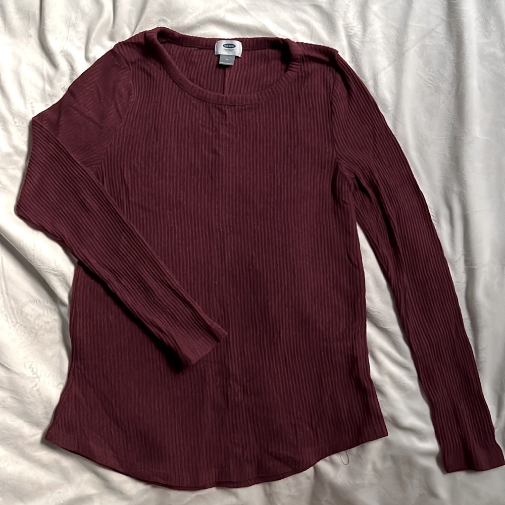 Old Navy Women’s Waffle Knit Long Sleeve Shirt